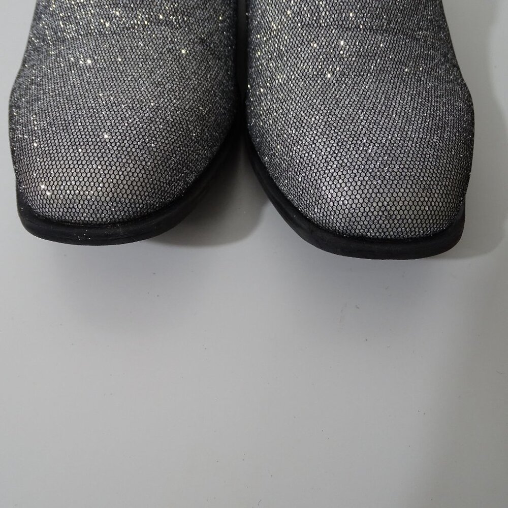Jodano Collection Memory Foam Loafers Boys Size 2 Silver Glitter Slip On Shoes - Picture 9 of 10